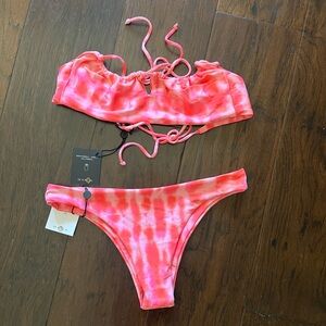 Skatie Pink Tie-Dye Bikini Set